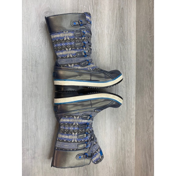 UGG‎ Australia Adirondack Women\'s Tall Blue Winter Boots Fair Isle Shoes main image 4